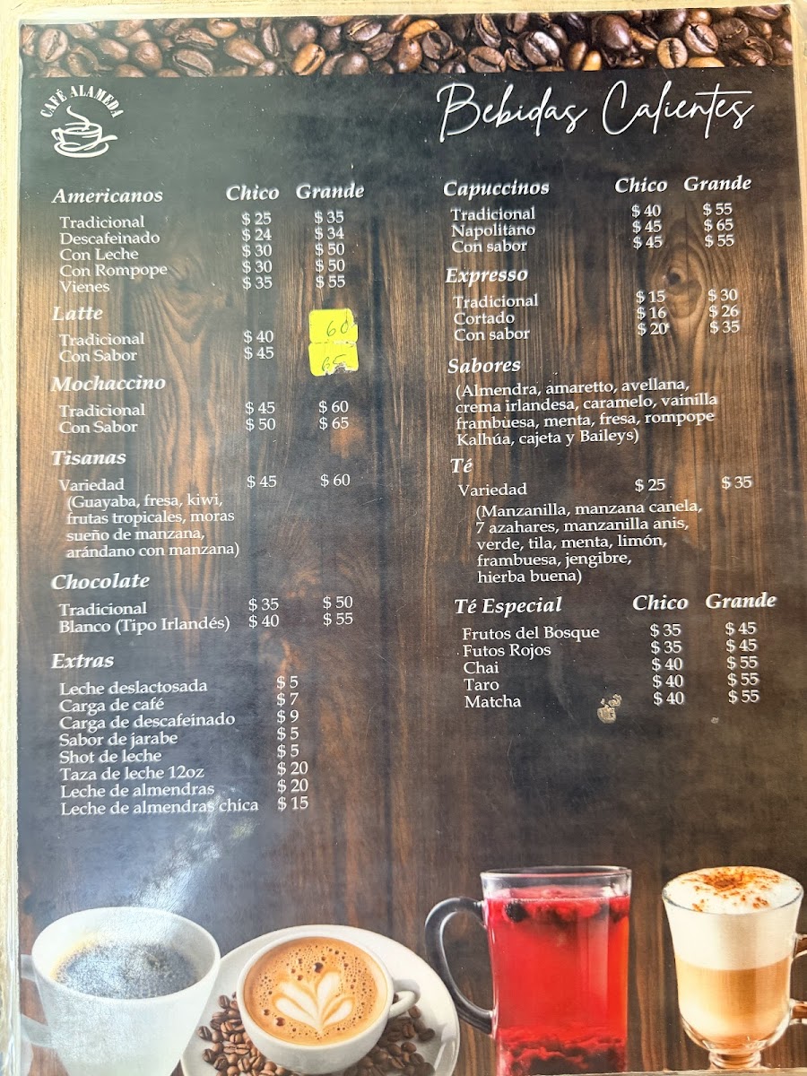Café Alameda Menu - Image 1